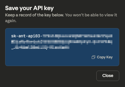 claude api key