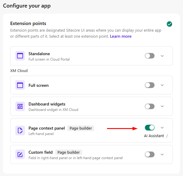 configure app