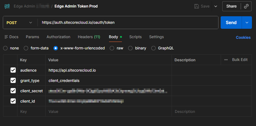 postman auth token