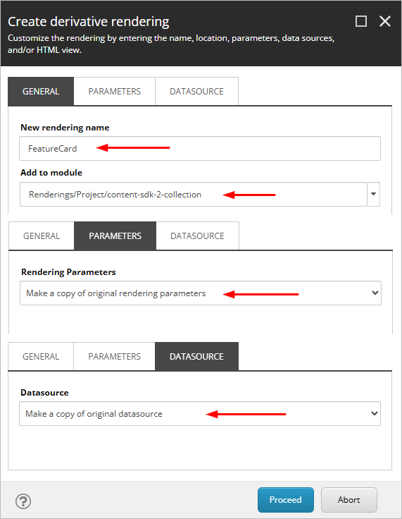 create rendering