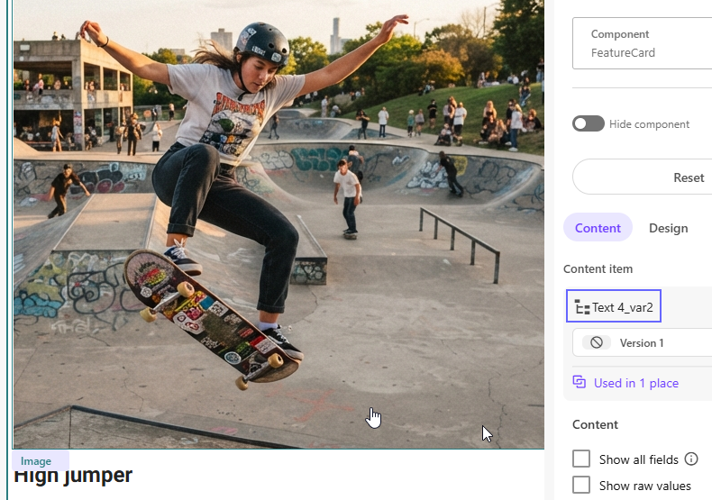 pages editor variant