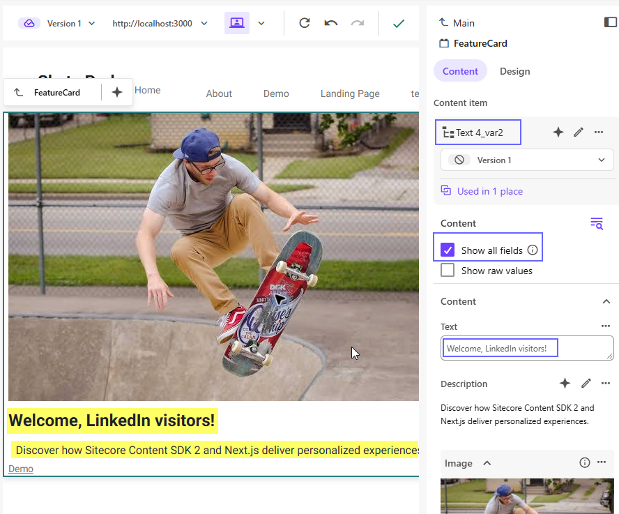 pages editor variant updated