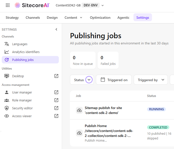sitecoreAI Published jobs