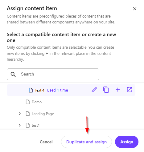 pages editor edit datasource variant